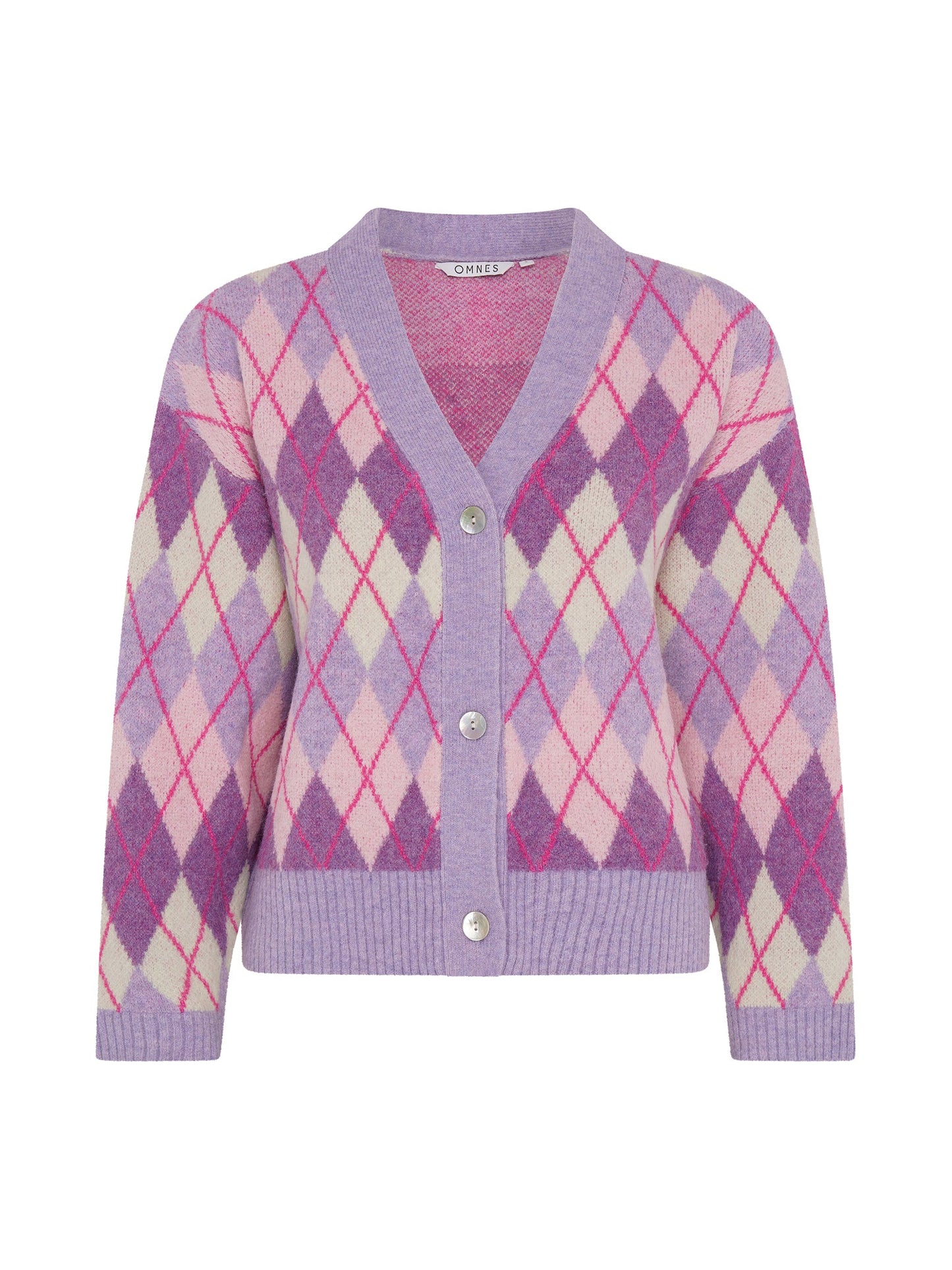 Henni Argyle Cardigan in Purple