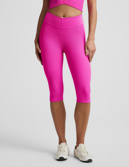Impulse Ribbed V-Waist Pedal Pusher Legging