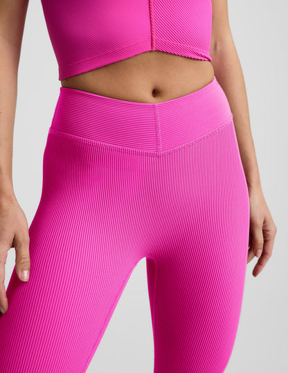 Impulse Ribbed V-Waist Pedal Pusher Legging