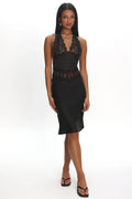 LIONESS Solana Midi Dress Onyx