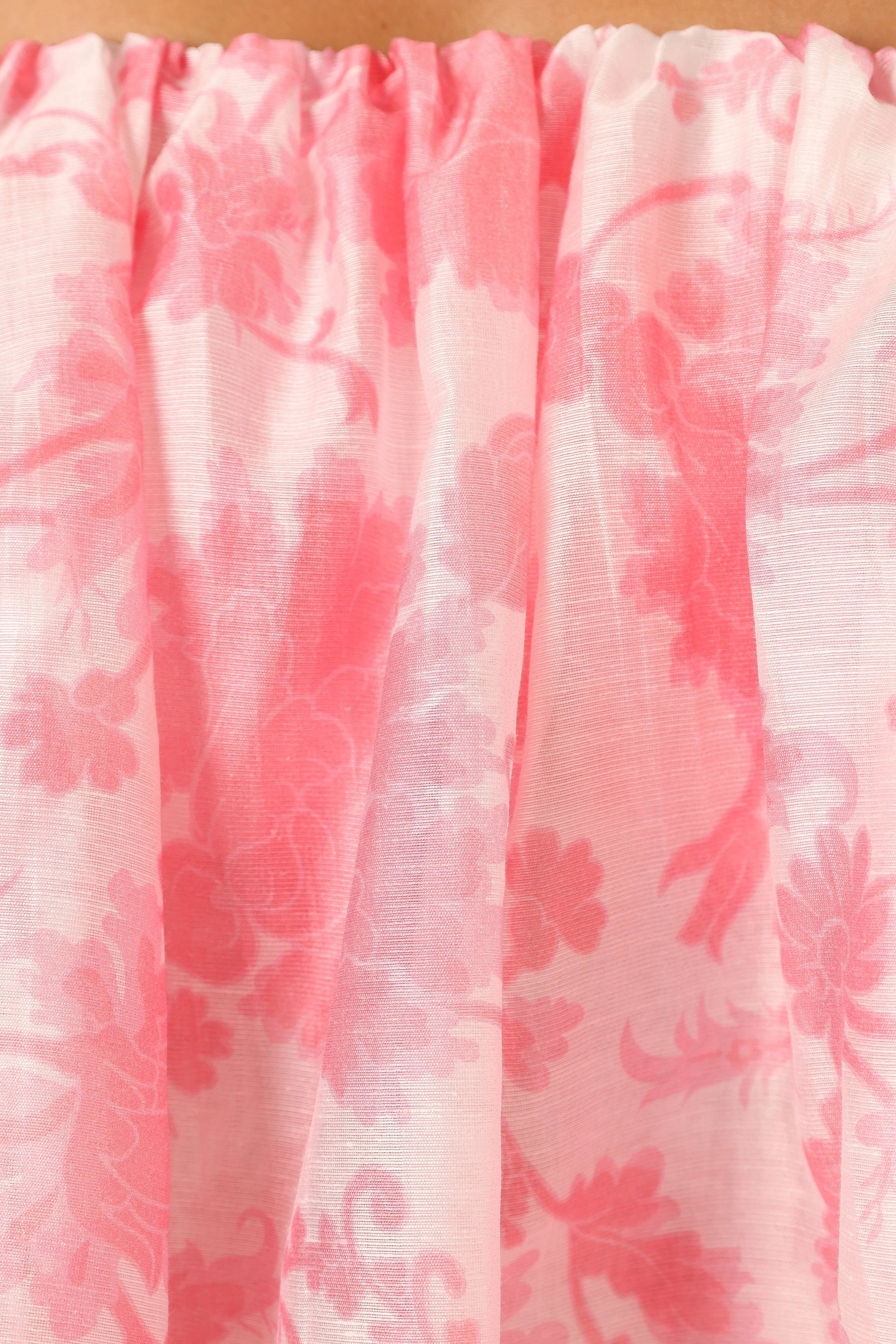 Deedi Off Shoulder Top - Pink Floral