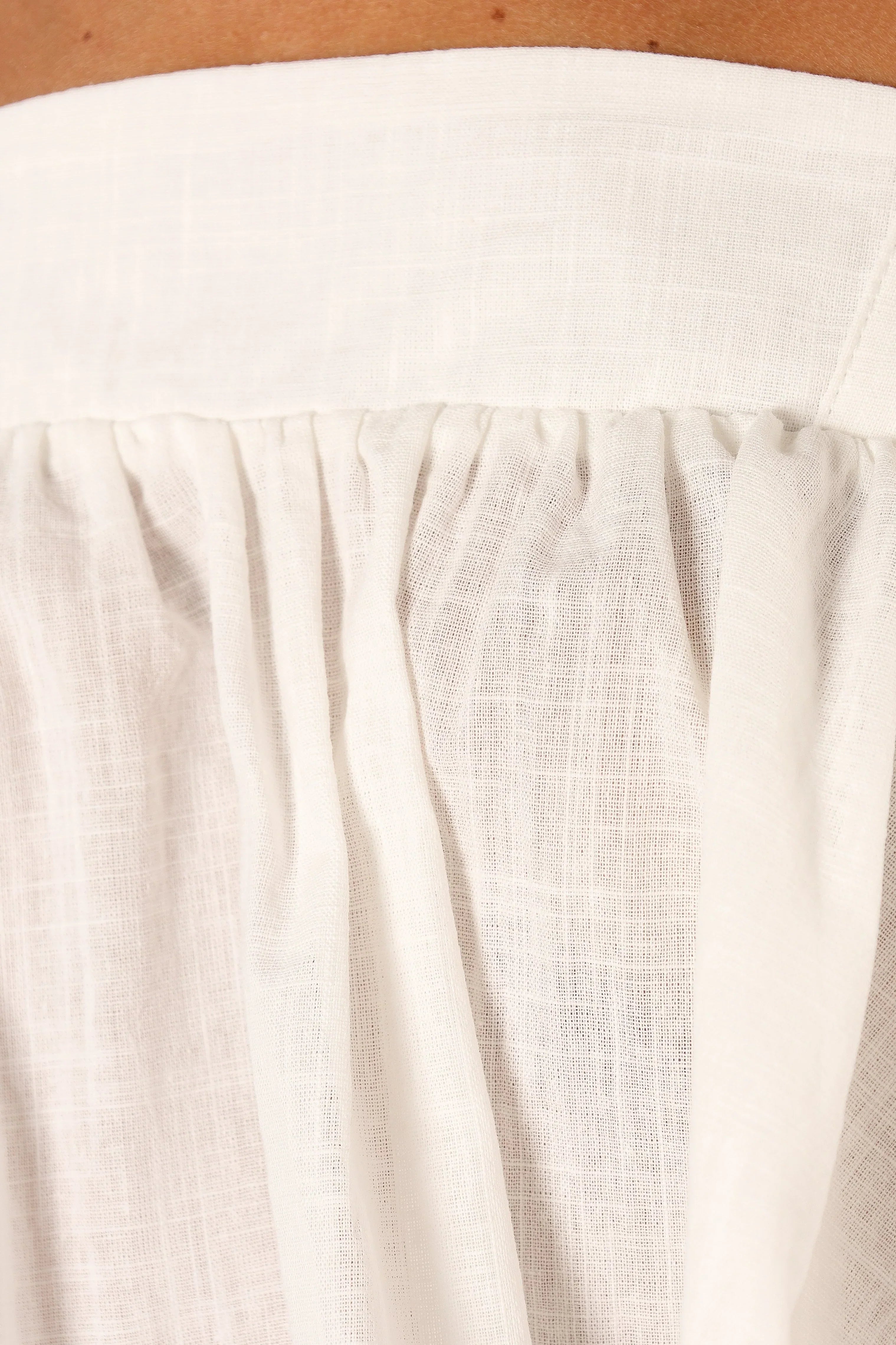 Raye Ruffle Strap Top - White