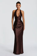 Elowen Maxi Dress - Plum Brown