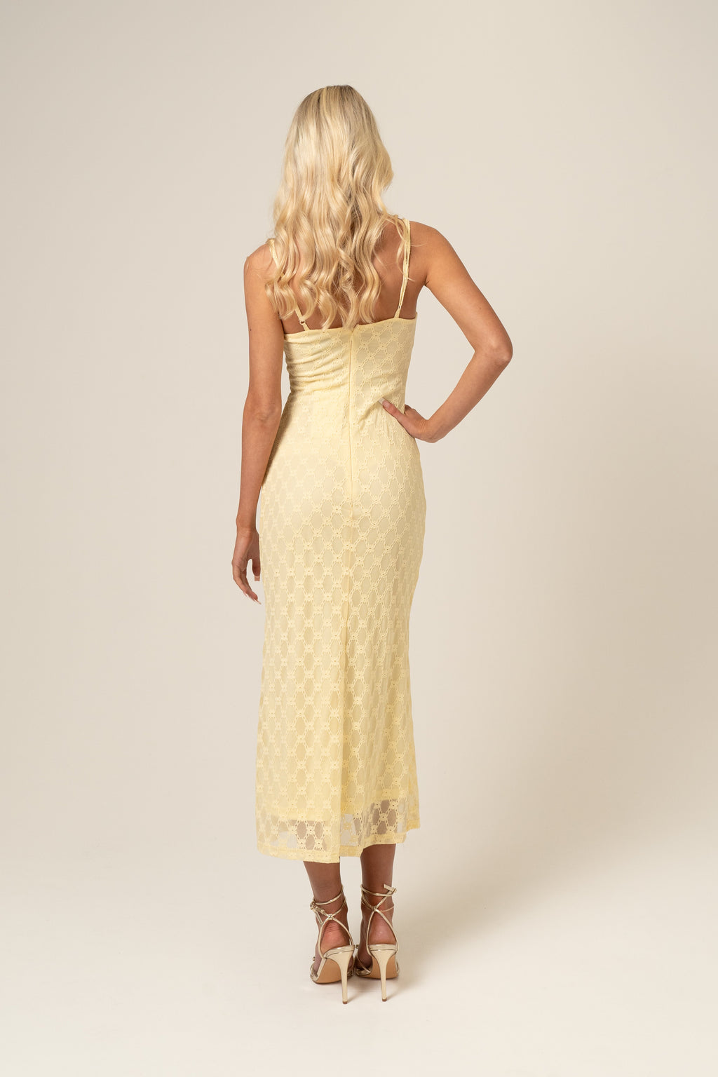 Kiera Classic Yellow Midi Dress