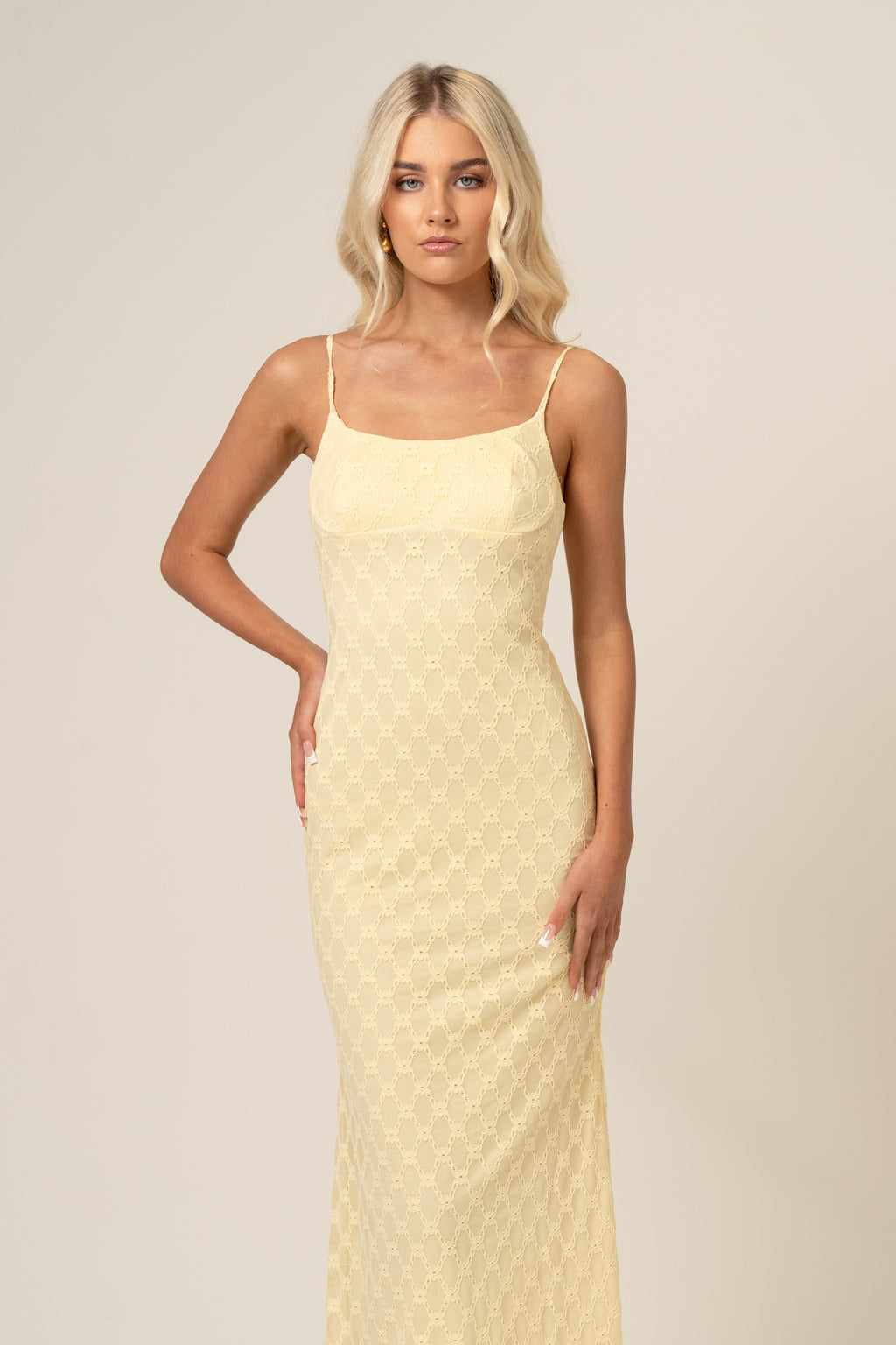 Kiera Classic Yellow Midi Dress