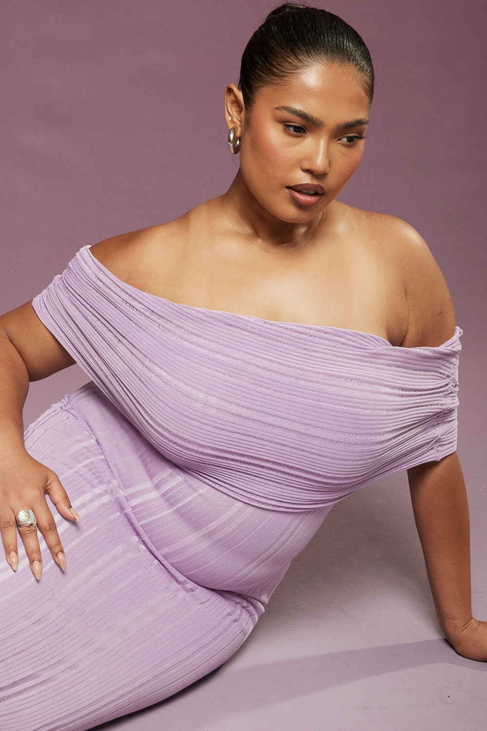 orchid ladder knit maxi dress - sale