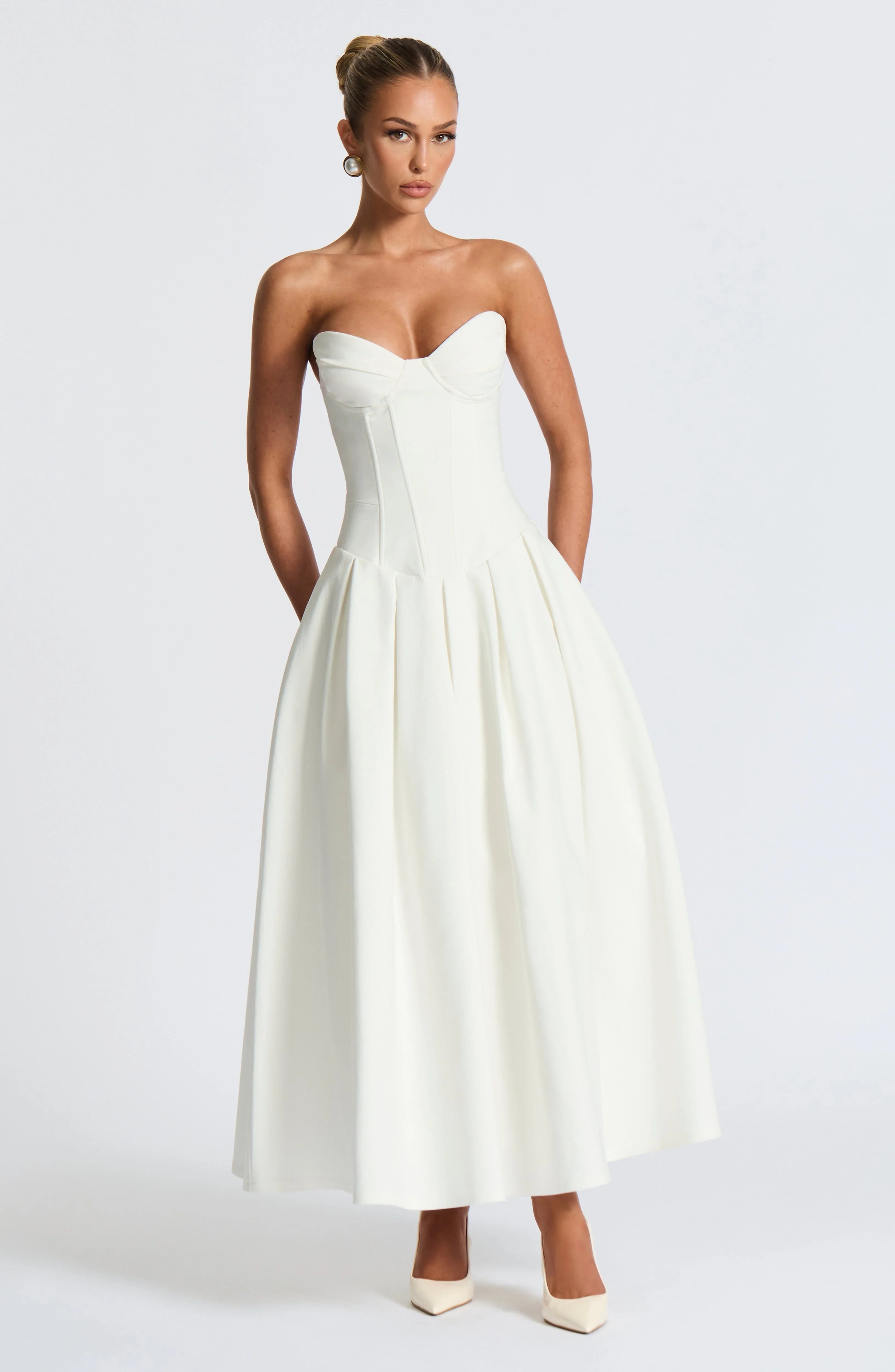 Salma Midi Dress - Ivory