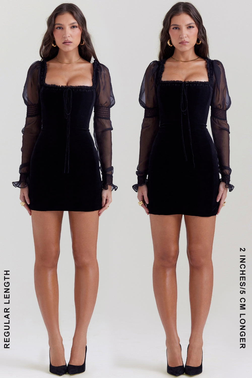 black velvet mini dress