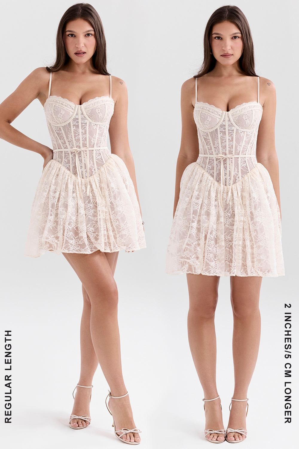 vintage cream lace mini dress