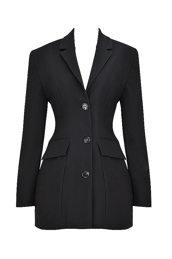 black blazer mini dress
