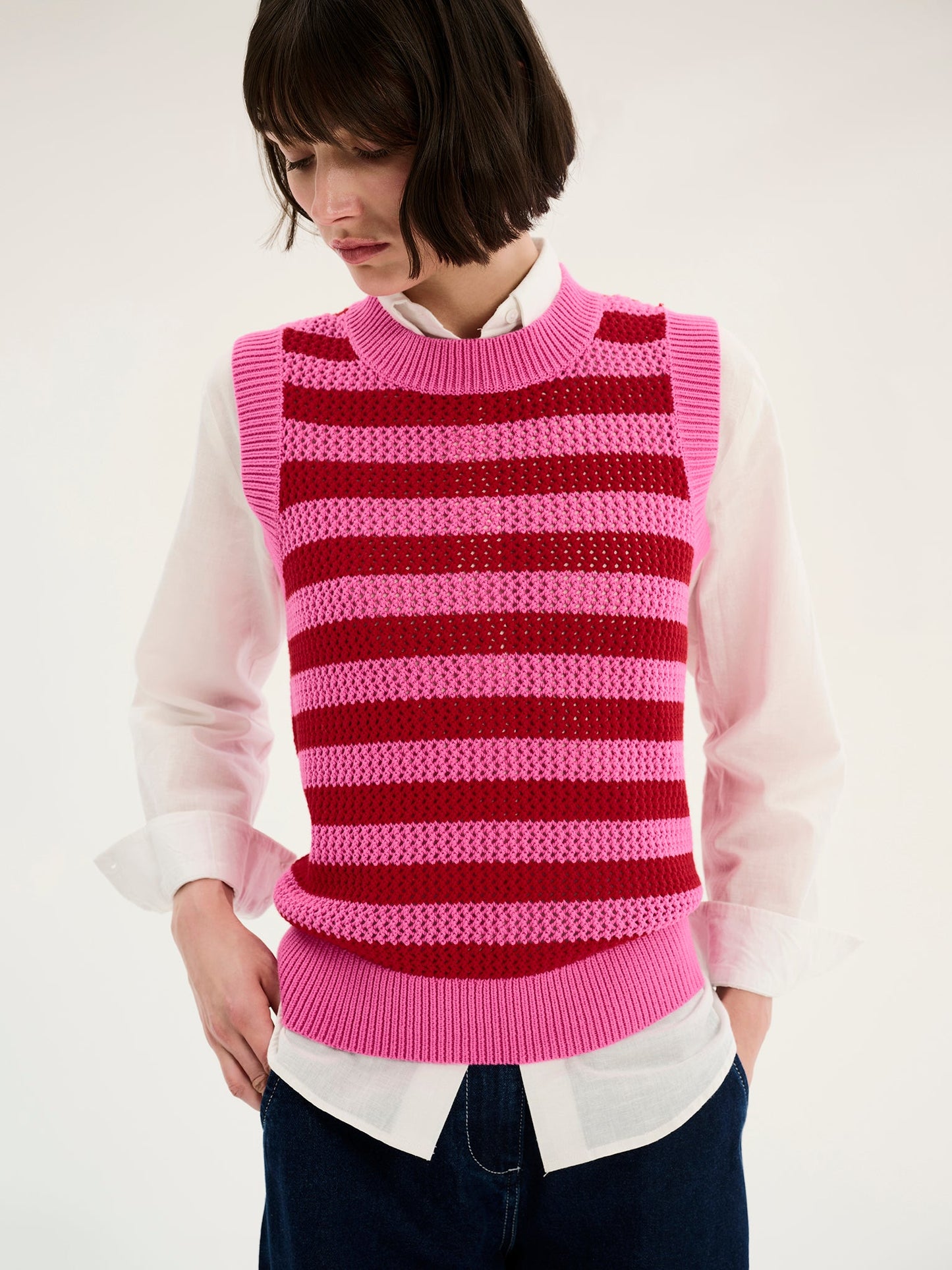 Bobbi Stripe Cotton Vest