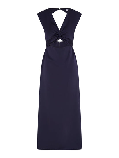 Marin Twist Front Dress in Navy