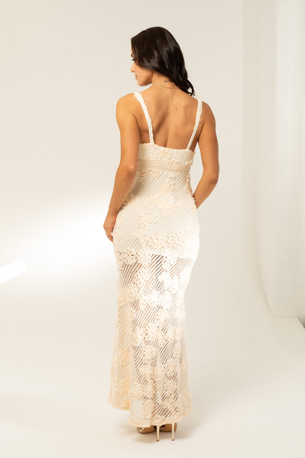 Blair Cream Holiday Maxi Dress