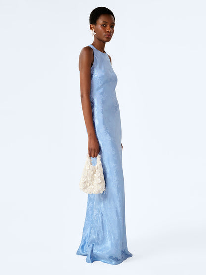 Jai Jacquard Dress in Vista Blue