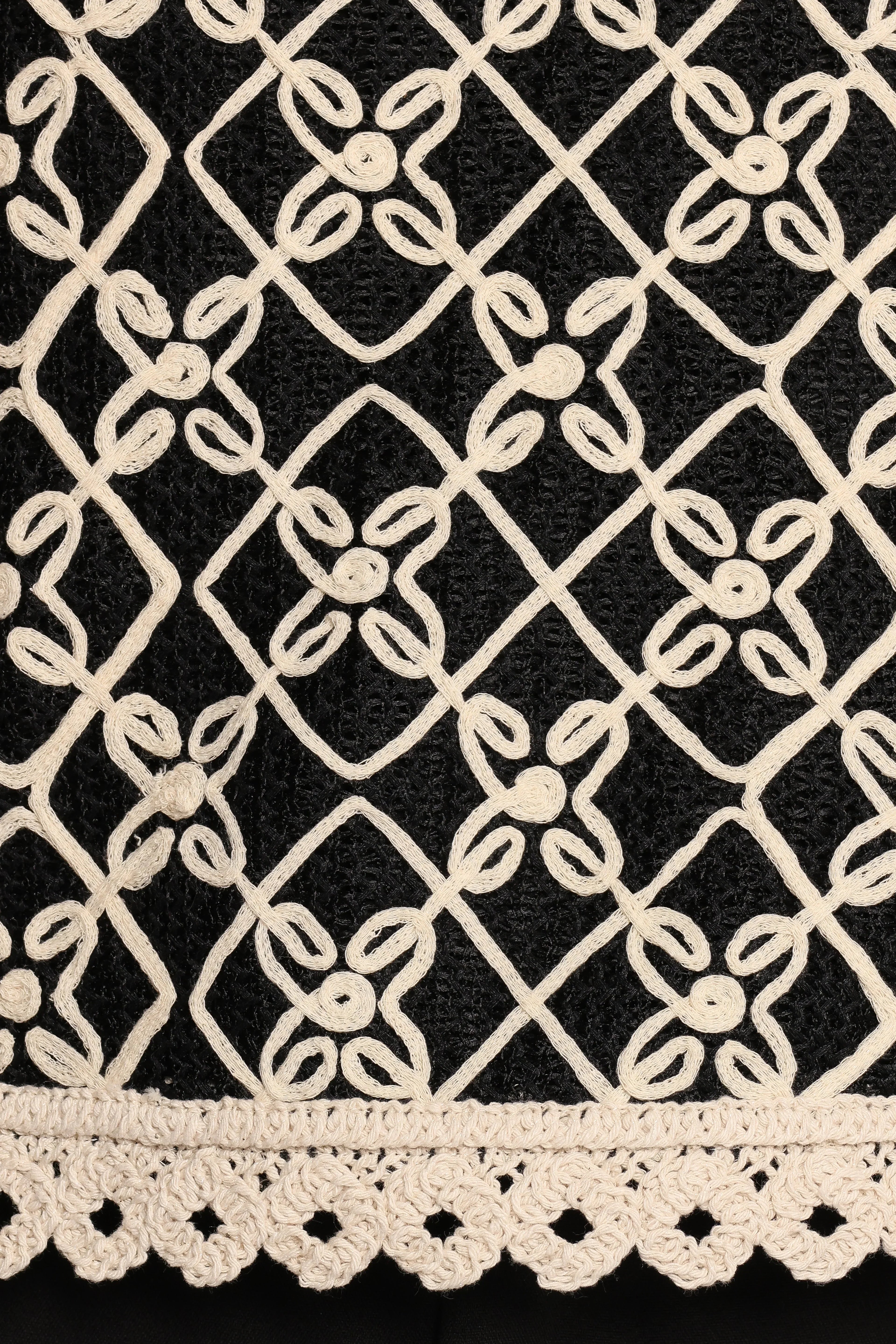 Finley Embroidered Top - Black Natural
