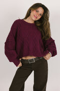 Eva Sweater in Burgundy