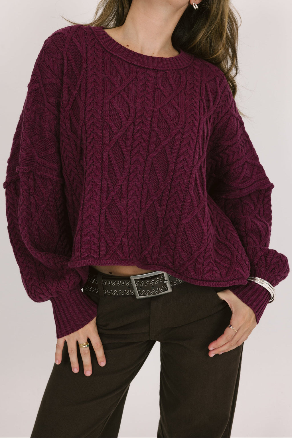 Eva Sweater in Burgundy