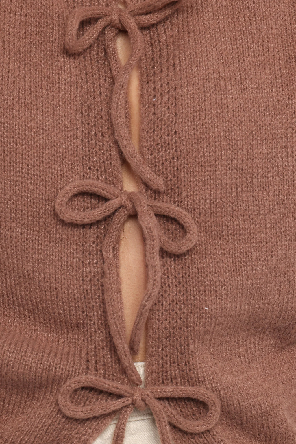 Koskie Tie Knit Top - Chocolate