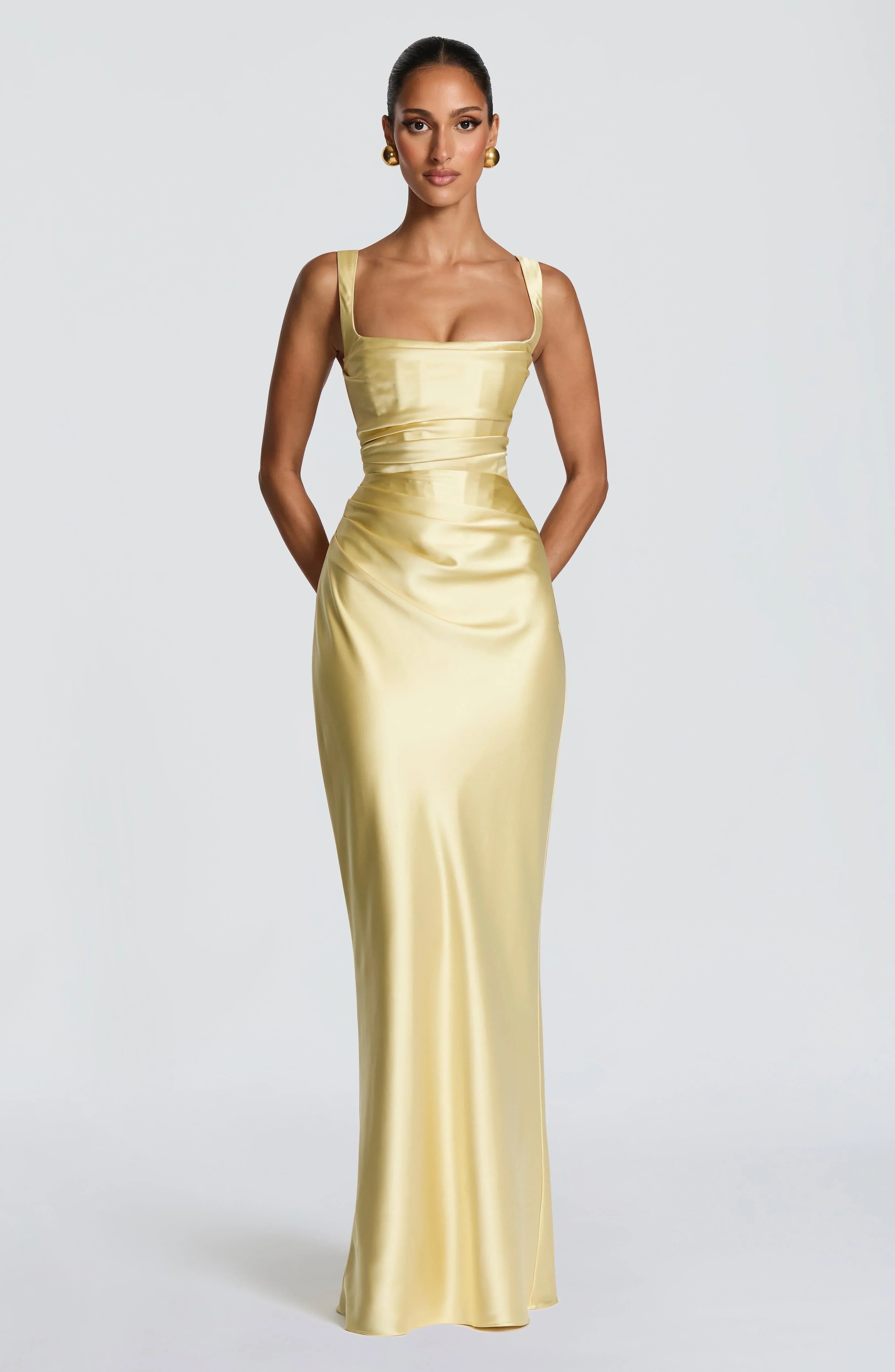 Calanthe Maxi Dress - Lemon