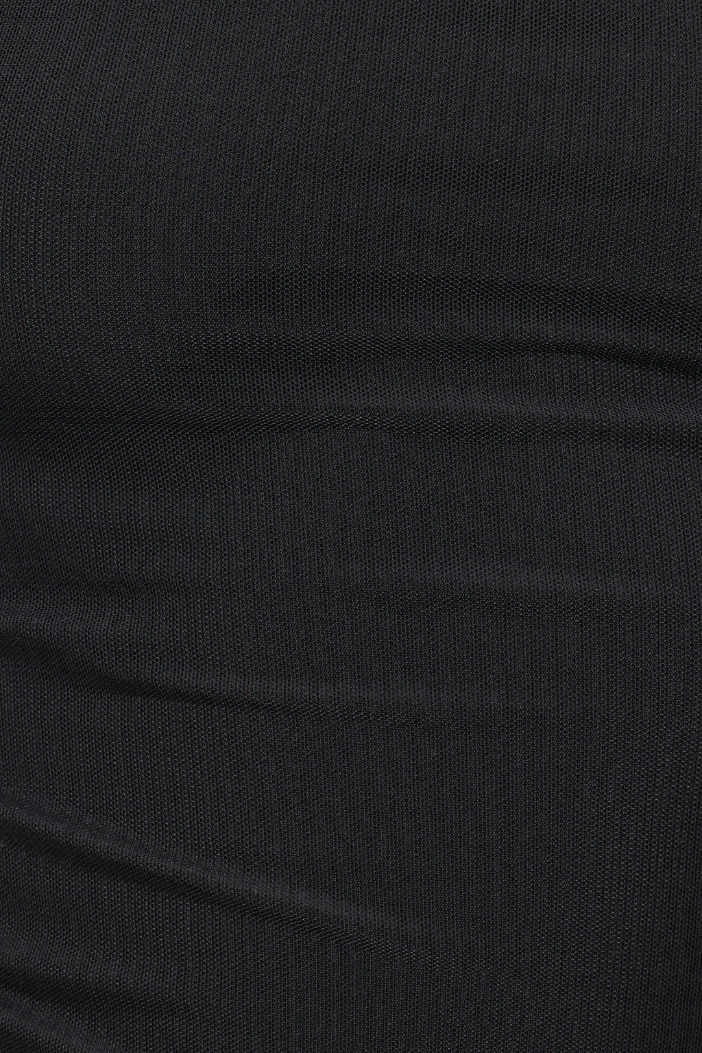 Carlie Mesh One Shoulder Top - Black