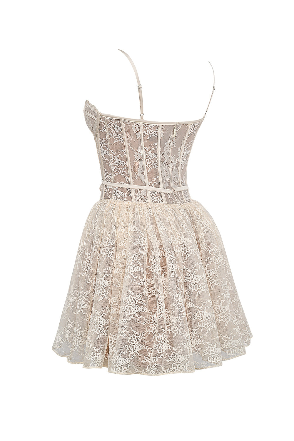 vintage cream lace mini dress