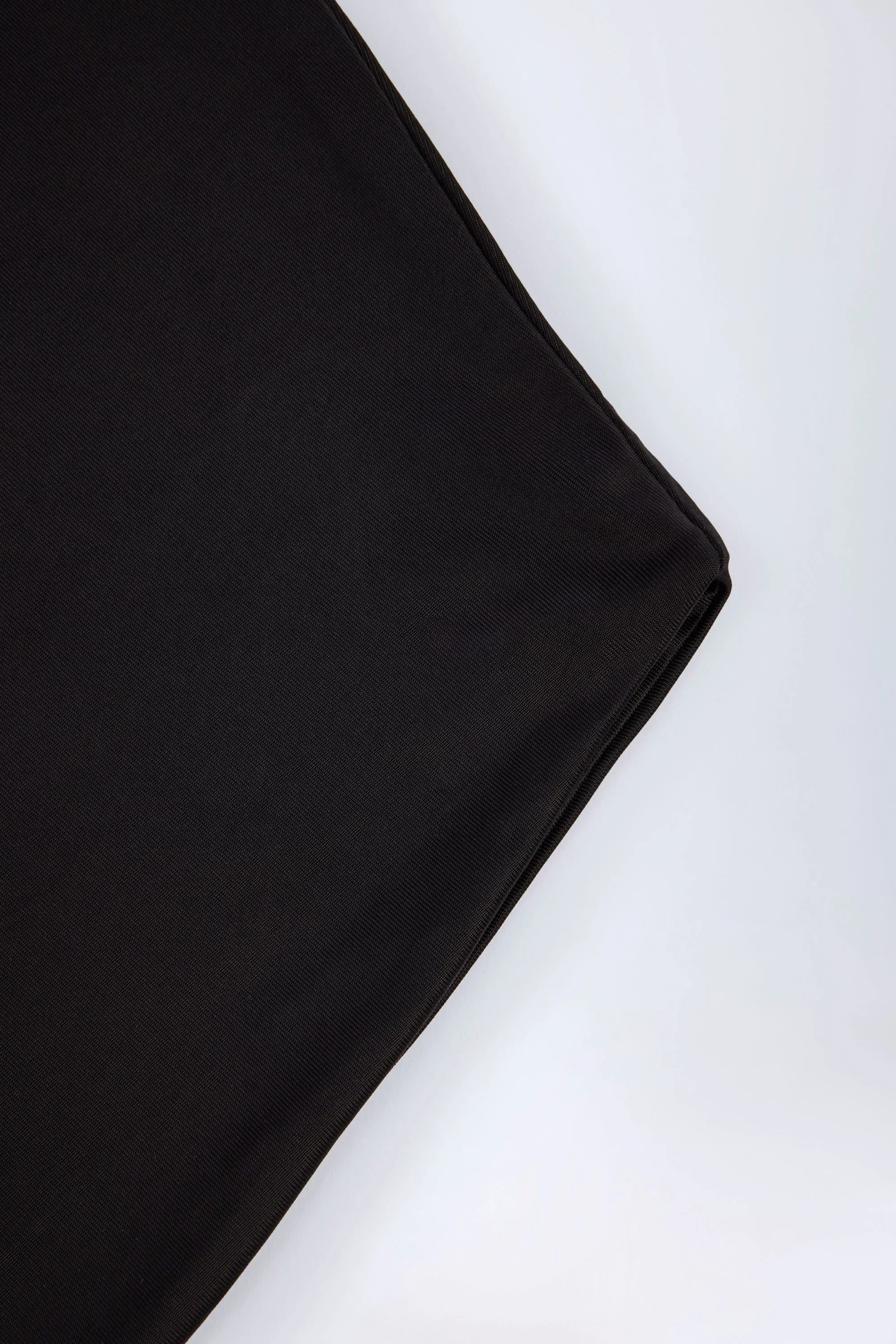 Slinky Jersey Backless Mini Dress in Black