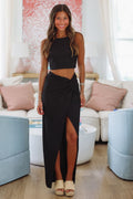 Wannabe Local Top and Maxi Skirt - Black