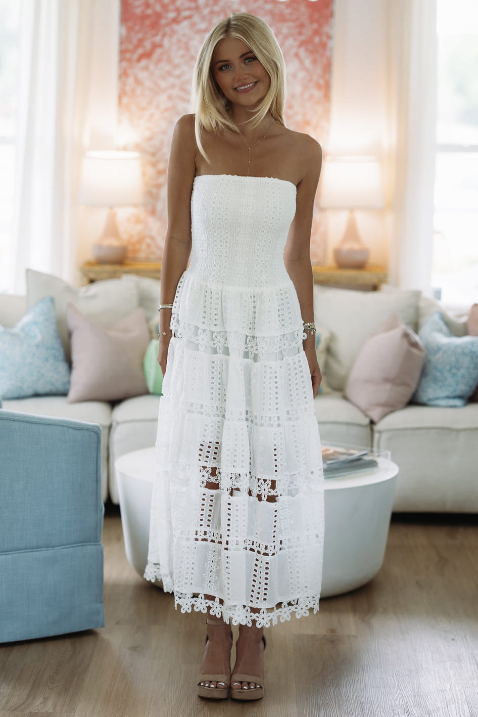 May I Have Your Attention Please Midi Dress - White