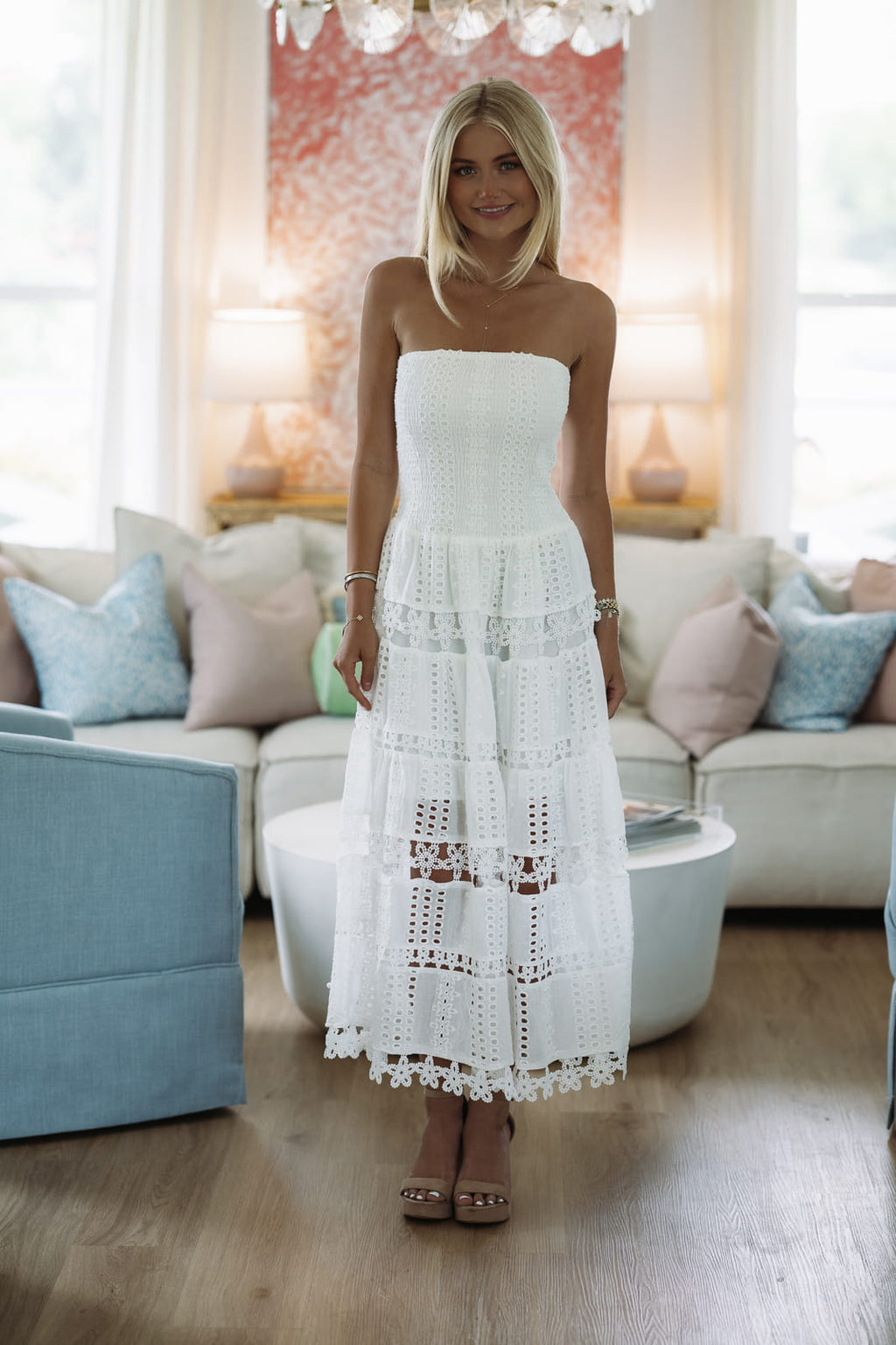 May I Have Your Attention Please Midi Dress - White