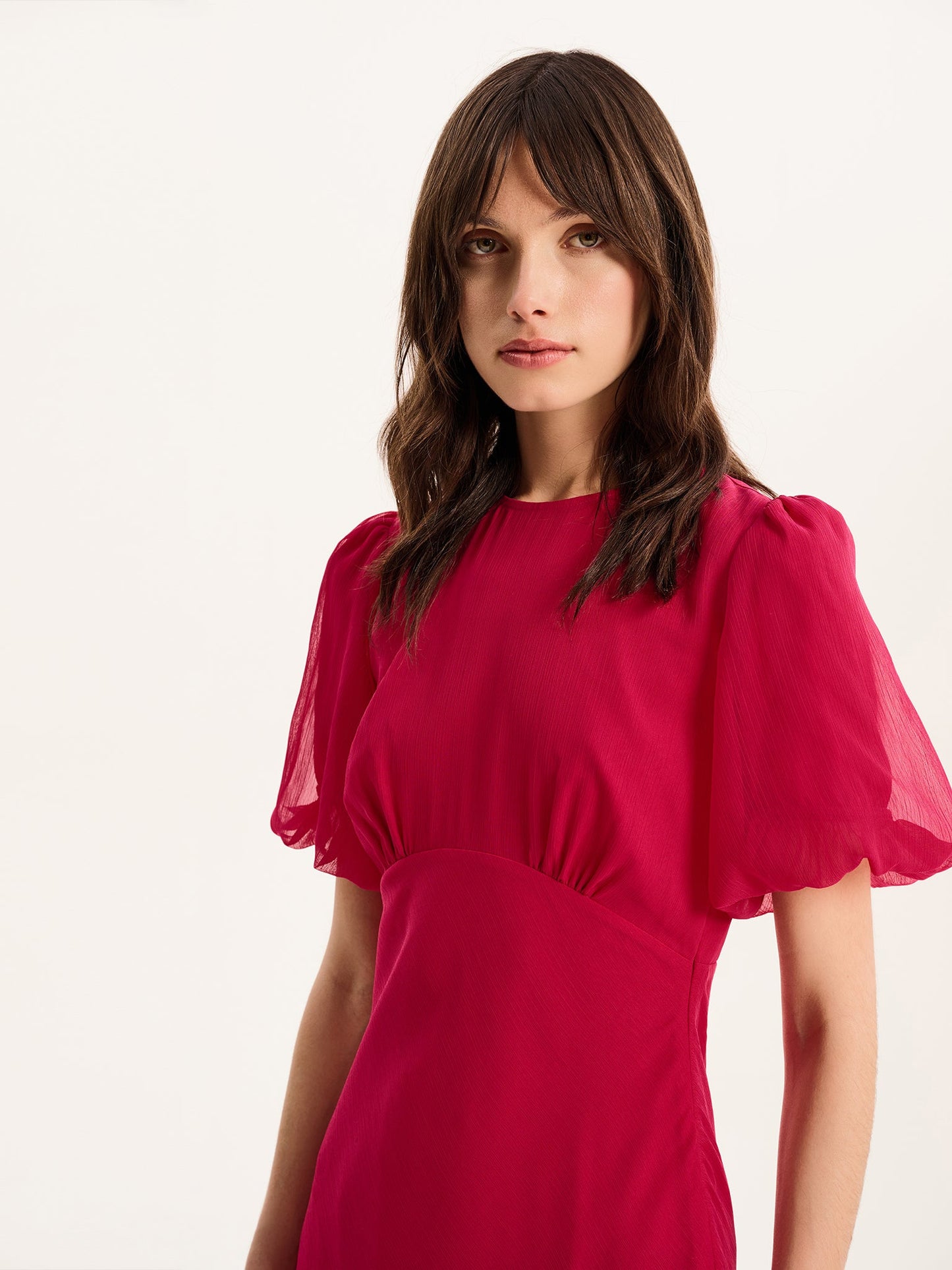Nola Dress  in Magenta