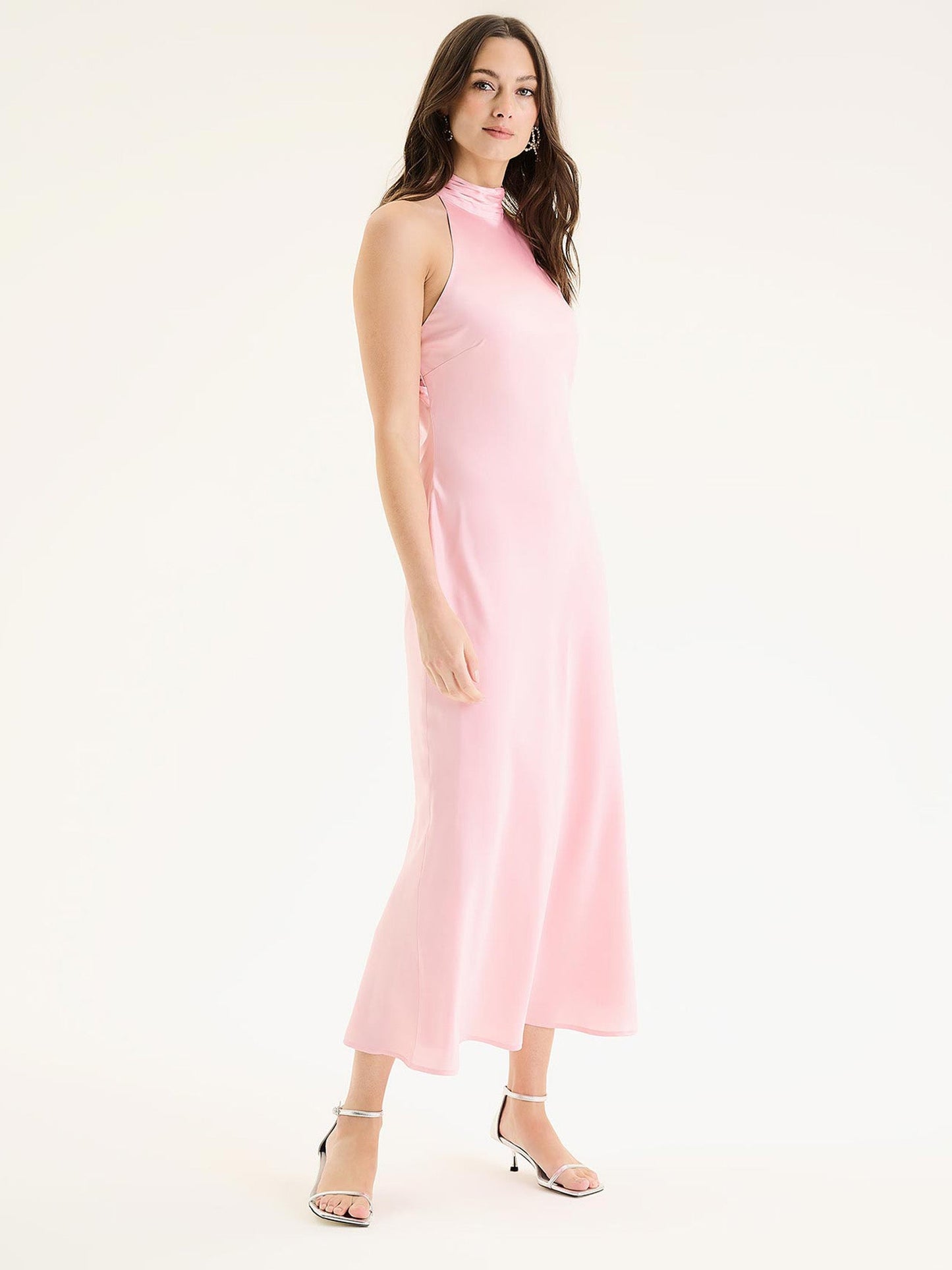 Seychelles Drape Back Detail Dress in Pink